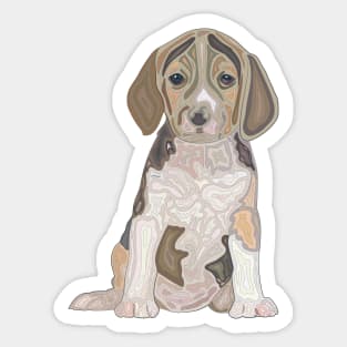 dog drawing full color Sticker